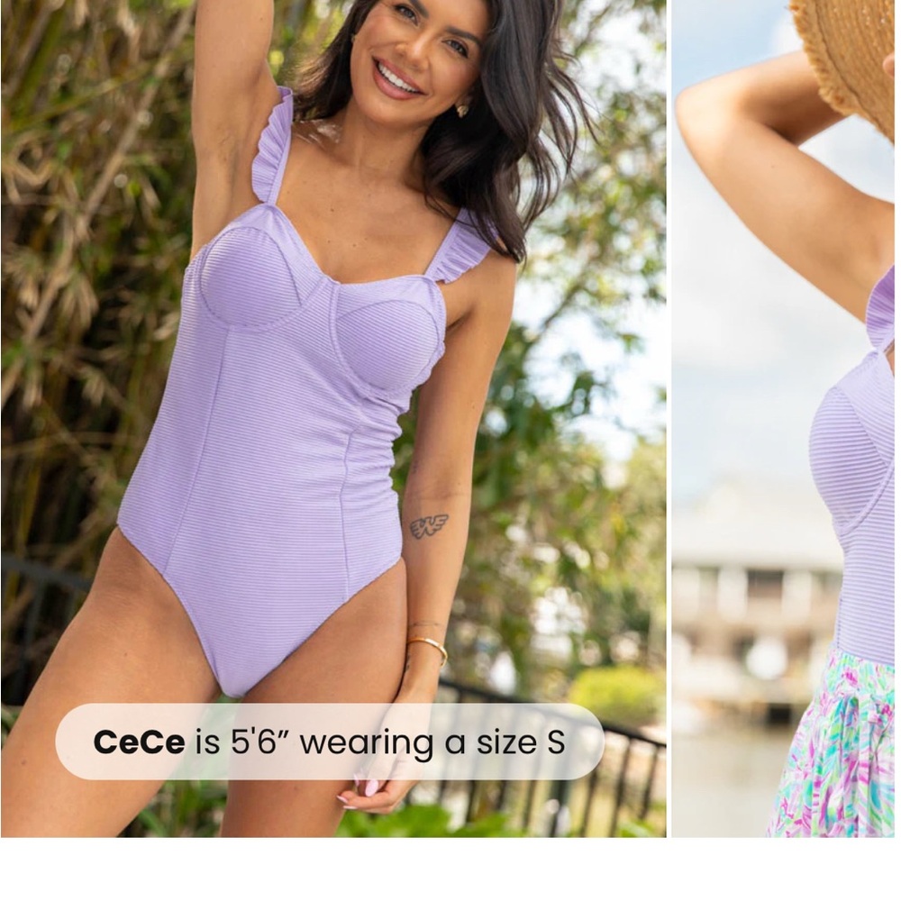Pink Lily Lavender One Piece Swimsuit